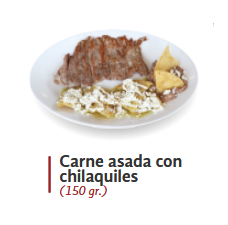 Carne asada con chilaquiles